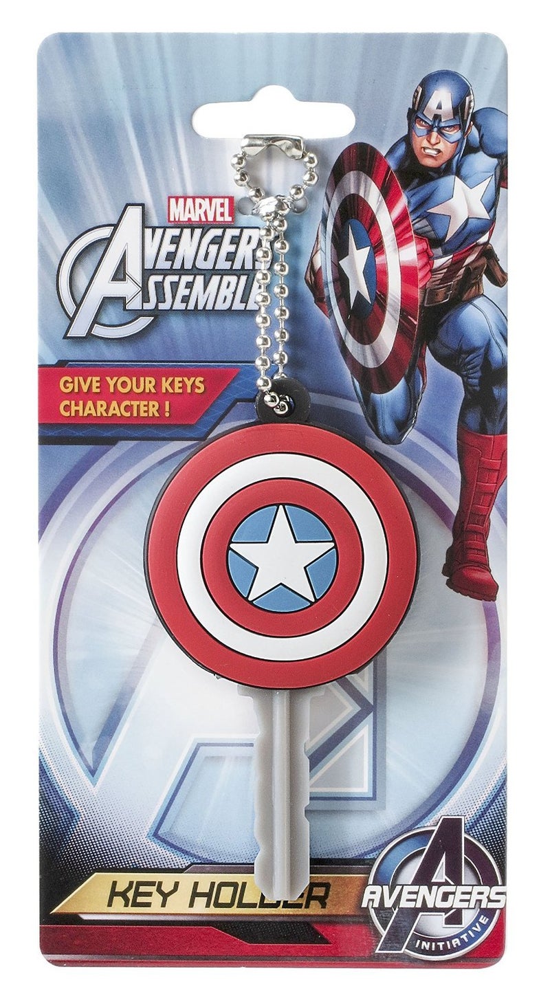 Captain America Marvel Captain America Logo PVC Key Holder Key Ring - Image 2